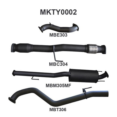 Manta Muffler with Catalytic Converter – Toyota - 4WD MNPMKTY0002