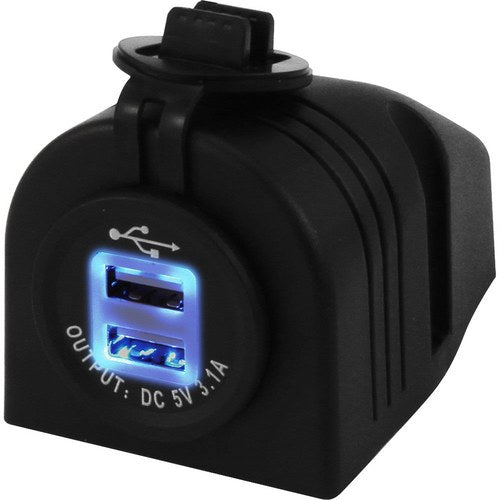 DNA Dual USB Heavy-Duty Surface-Mount Socket 5V 3.1A | PA301
