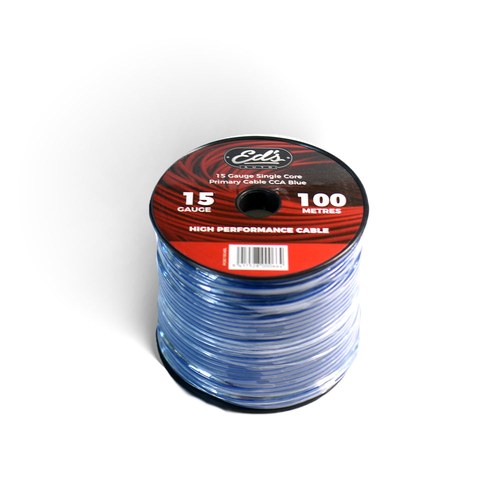 CCA Primary Cable 15 Gauge Blue 100M | PCSC15GABL