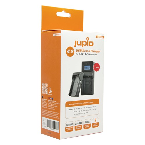 Jupio Canon USB Battery Charging Kit 3.7V-4.2V | LCA0034