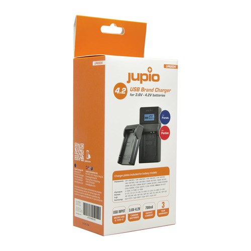 Jupio Panasonic USB Battery Charging Kit 3.7V-4.2V | LPA0034