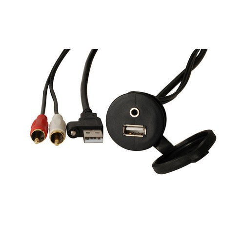 Fusion MS-CBUSB3.5 Panel-Mount USB and AUX Connector | 010-12381-00