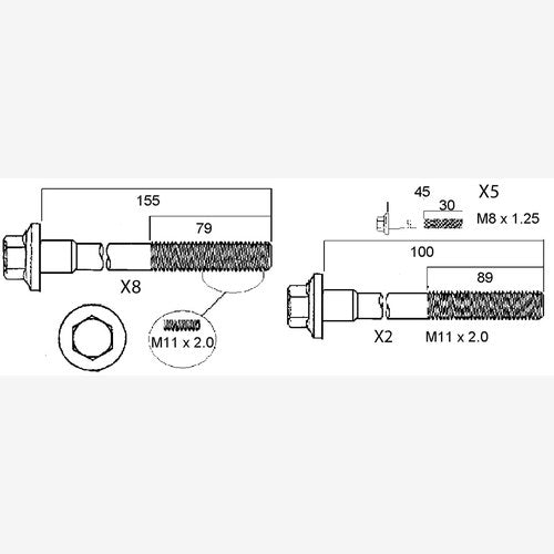 Permaseal Single-Head Bolt Set for Chevrolet Yukon L59 | HBS079H