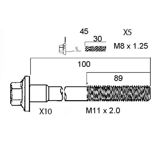 Permaseal Single-Head Bolt Set for Holden Monaro LS1 | HBS140H