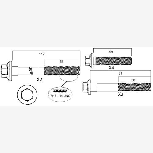 Permaseal Single-Head Bolt Set for Holden Commodore 3800 | HBS087H