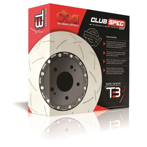 DBA 5000 T3 Front Disc Brake Rotor Pair for Ford Mustang | DBA52124BLKS