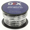 OEX Single Core Automotive Cable 6mm Black 3m Roll, part ACX0761-3M