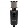 Raceworks 1L Round Catch Can with AN-12 ORB Port, part ALY-246BK