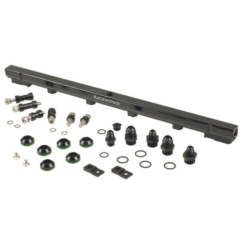 Raceworks Fuel Rail for Skyline R33, Stagea C34 RB25DET, part ALY-029BK