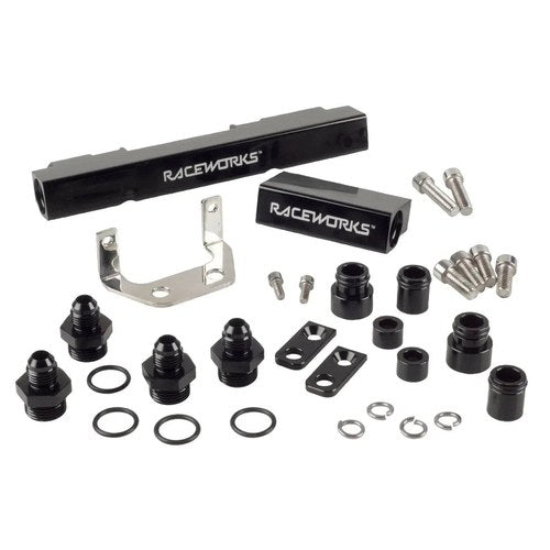 Raceworks Fuel Rails for Mazda RX7 Series 4/5 13BT, part ALY-019BK