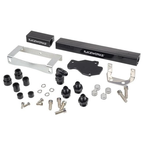 Raceworks Fuel Rails for Mazda RX7 Series 6/7/8 13BT, part ALY-020BK