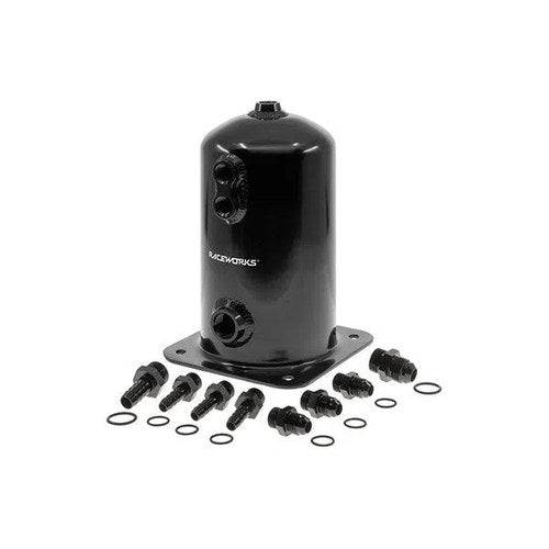 Raceworks Fuel Surge Tank 1.5L AN-8 Black, part ALY-068BK