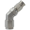 Raceworks Teflon Braid Hose End 45 Degree S-S, part RWF-202-03SS