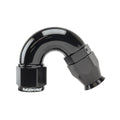 Raceworks Teflon Braid Hose End 150 Degree, part RWF-205-04BK