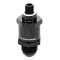 Raceworks One-Way Valve M10X1.0 to AN-8, part RWF-606-08BK