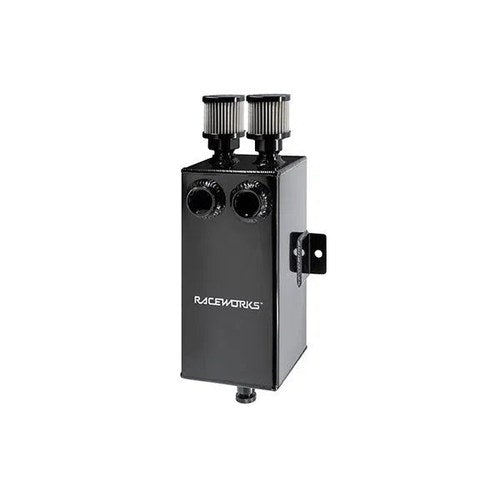 Raceworks Aluminium Oil Catch Can 3.5L Black, part ALY-065BK