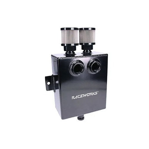 Raceworks 2.7L Slimline Aluminium Catch Can, part ALY-156BK