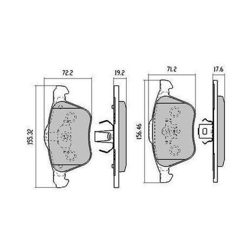 RDA Phantom Ceramic Brake Pad Set for Focus, Saab, Volvo and Mazda3, part RDC1658